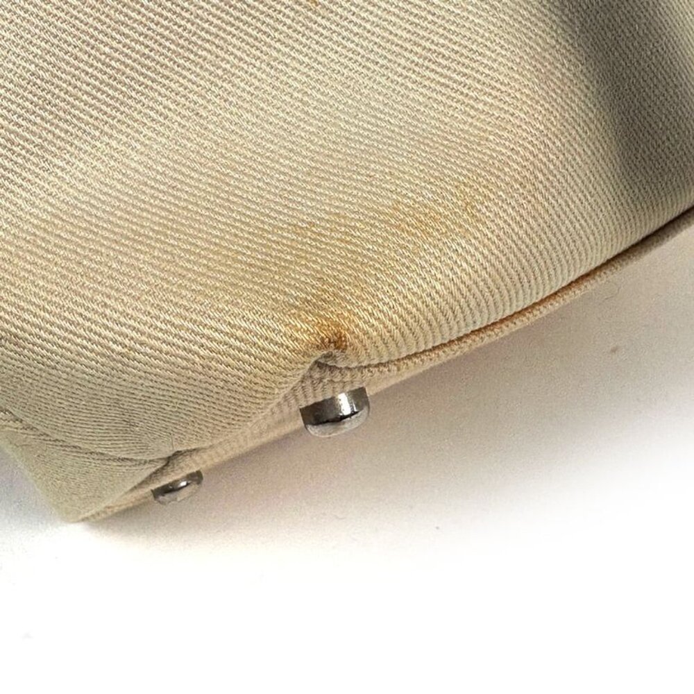 Yves Saint Laurent Logo Tote Bag Canvas Natural Black - Picture 3 of 9